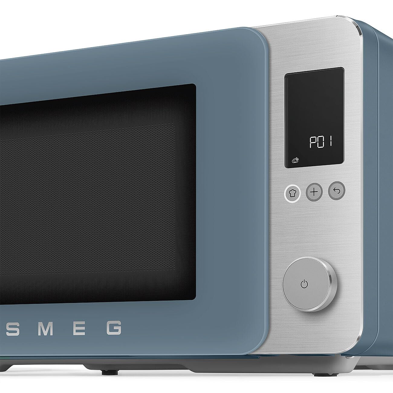 Smeg, Four à Micro-ondes Combiné MOC02SBMEU, 9 Fonctions et 3 Combinées, 25 Programmes Automatiques, Technologie Inverter, Système Soft Close, Accessoire Grille Inclus, 2100 W, Bleu Orage Mat