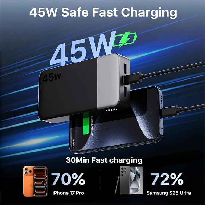 Cargador Portátil NOBIS 20000mAh 45W Power Bank 4 Puertos USB miniatura 2