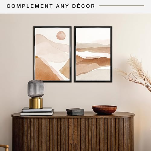 Miniatura 3 de MCS Trendsetter - Marco para pósteres, obras de arte de pared y rompecabezas con abertura trasera, de 16 x 24 pulgadas, color negro