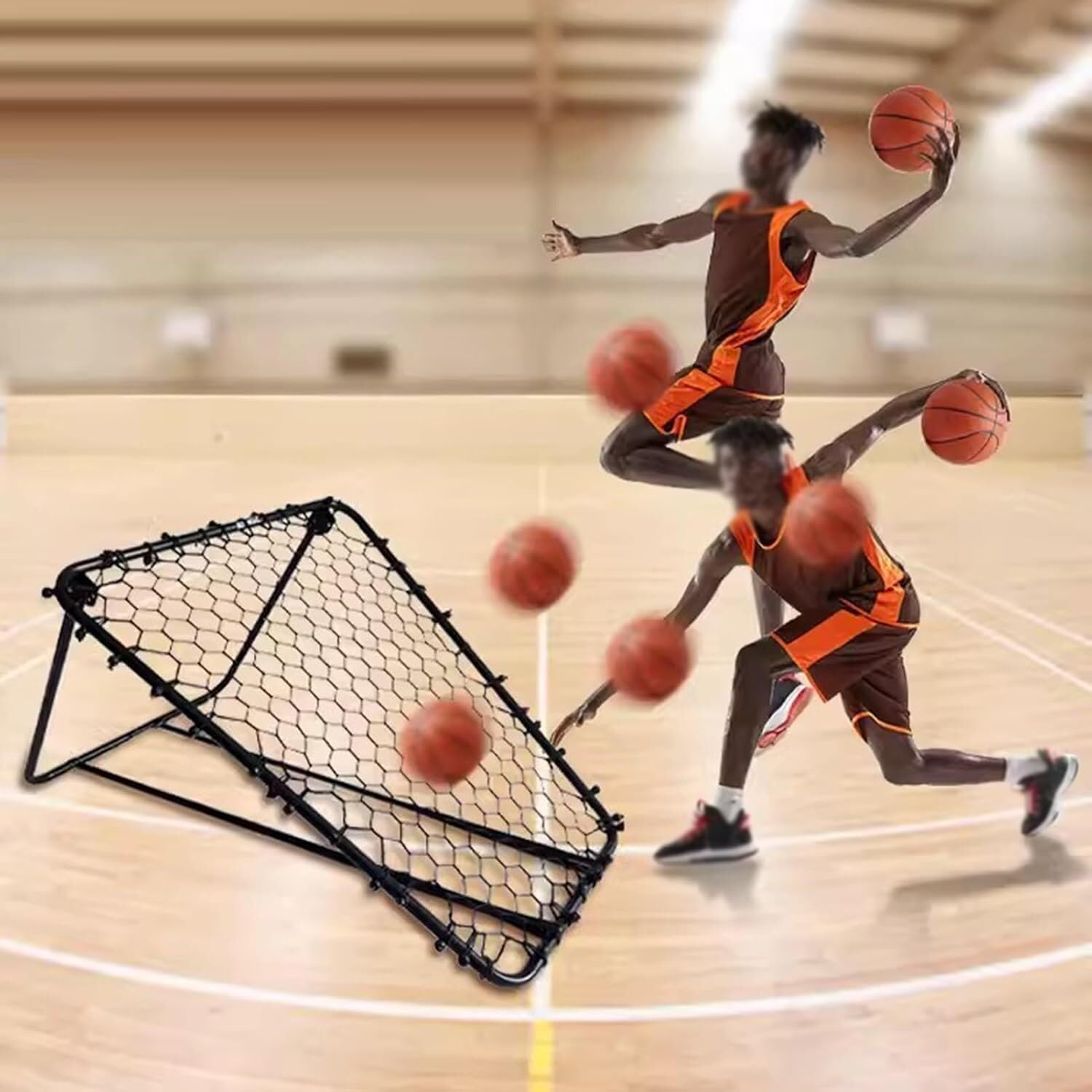 Shootaround - Sistema de práctica de tiro multideportivo para voleibol y fútbol, 90 cm de ancho, red de rebote/pase de béisbol, equipo de entrenamiento de patadas de fútbol