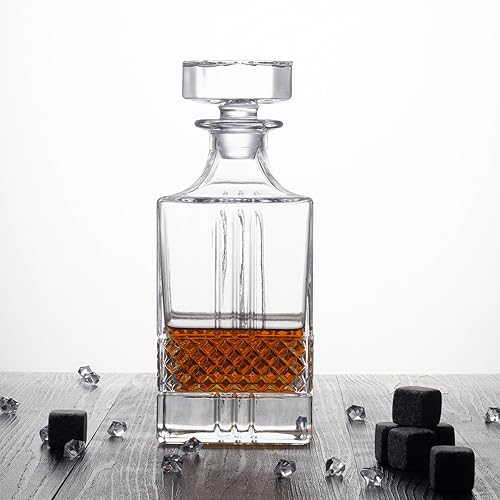 Miniatura 2 de Decantador de whisky con tapón irregular sellado, botella de cristal sin plomo, regalo para amigos, decantadores de vidrio para vodka, vino, licor,