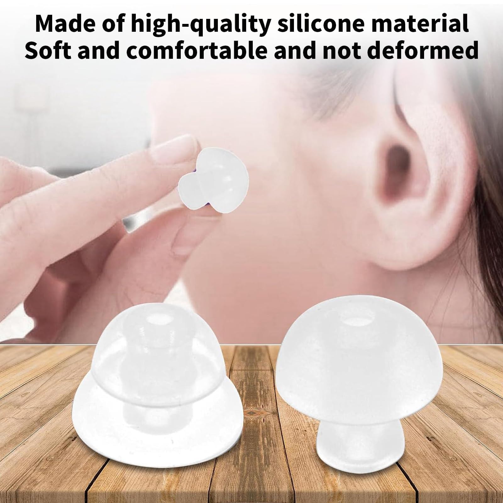 Wjelet 15 Pack Hearing Aid Accessories Tubes and Domes,10 Pack Silicone Hearing Aid Domes Ear Tips Replacement,4 Pack Hearing Aid Tubes with 1 Pack Cleaning Brush Tool for Most Earphones,12mm&14mm - Image 3