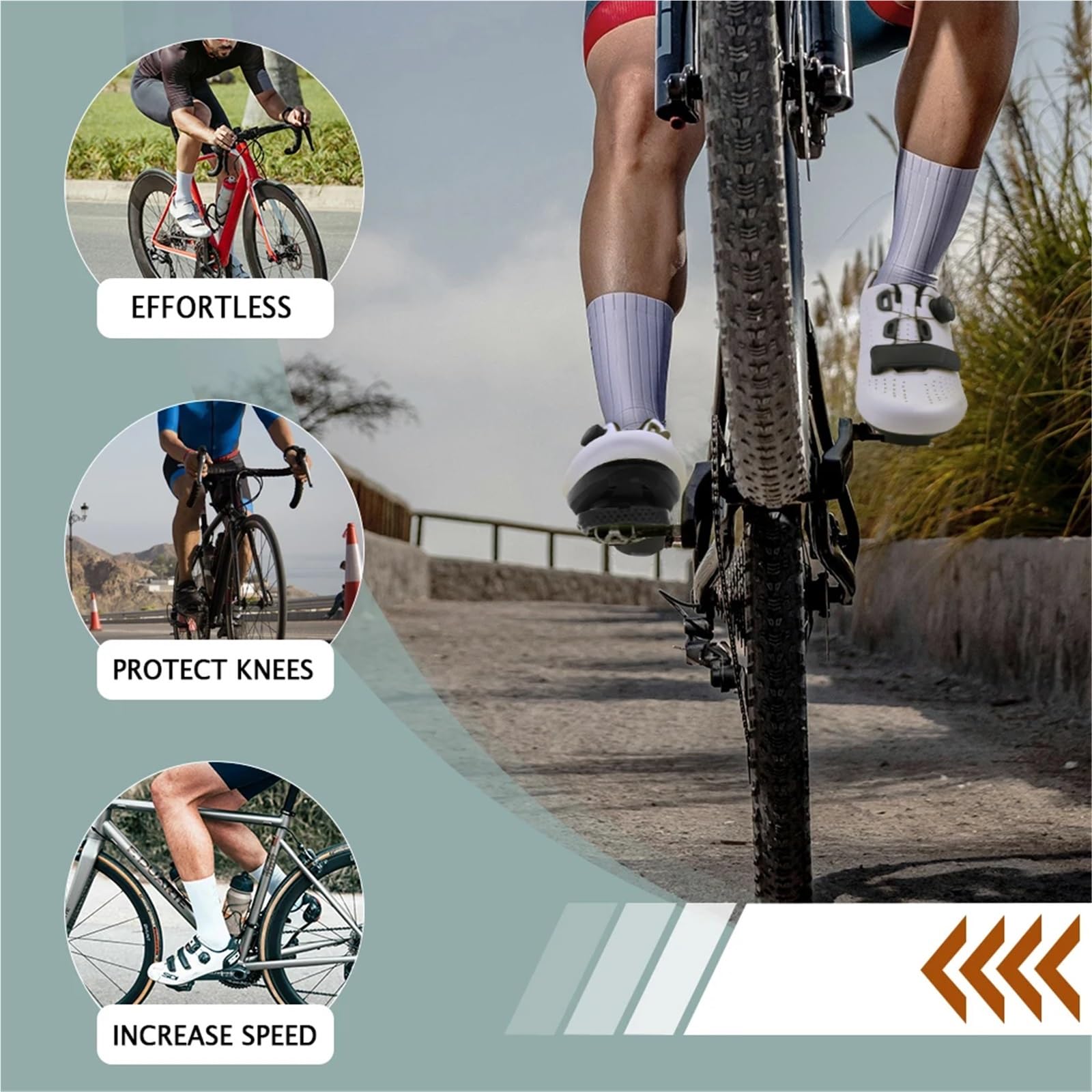 Tacchette per Pedali, Tacchetti per Bici 1 Paio di coperture protettive for Scarpe da Ciclismo a sgancio rapido, tacchette, copripedale autobloccante aerodinamico