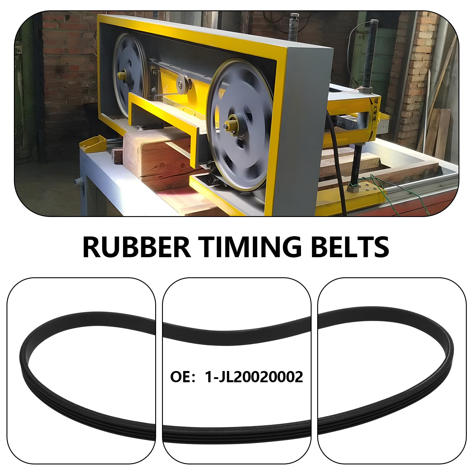 LT Easiyl 2pcs 4PJ600 Transmission Belt Rubber Timing Belt Synchronous Belt Compatible with Sears Craftman 19.224000 119.224010 351.224000 Electric Band Saw Machine - Image 2