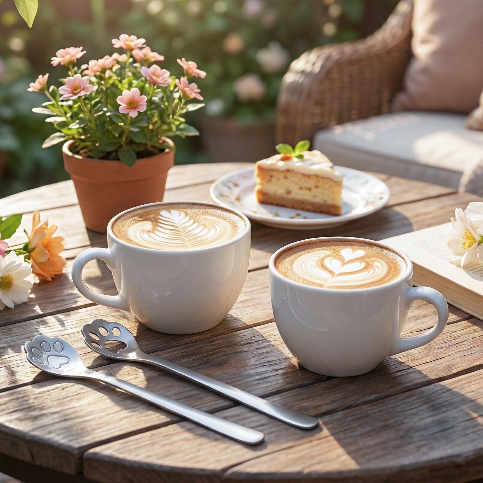 4 Stück Edelstahl Honiglöffel,Ymapinc Kaffee Löffel Rührlöffel Katzen Katze Gewürzlöffel Marmeladenlöffel für Nachmittagstees Kaffee Honig Marmelade Gewürze Küchenutensilien (15 cm)