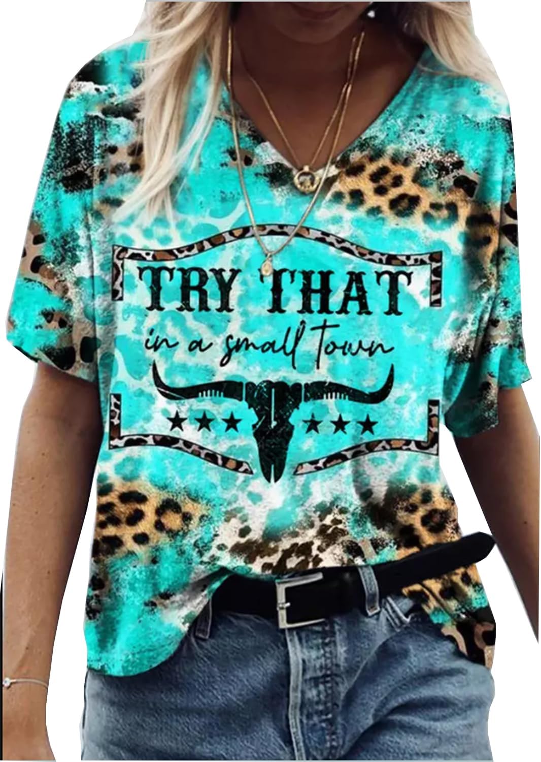 Funny Letter Print Country Music Shirt for Women Concert Shirts Vintage Country Western Casual T-Shirt Tops