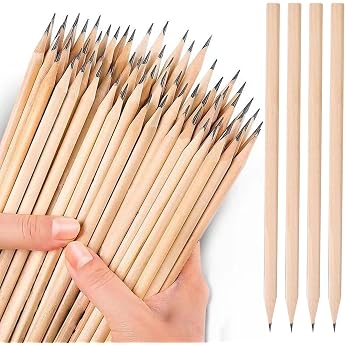 Nizirioo 200pcs Natural Wood Pencils HB 17.7cm x 0.7cm Wooden Pencils Natural Wood Pencils for Kids Students Office School Supplies