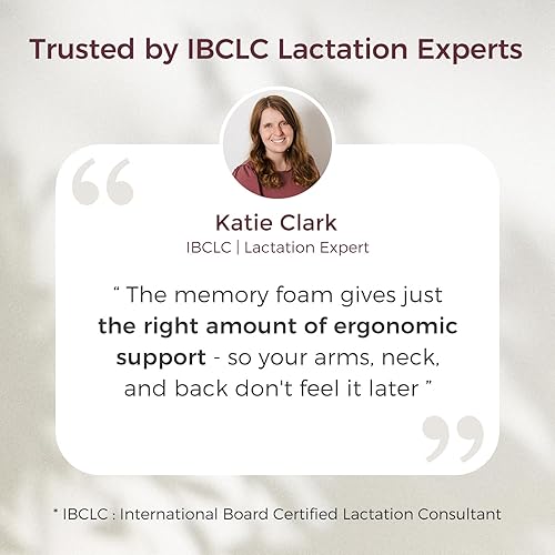 Vista 5 de Momcozy Almohada de Lactancia con Protección de Seguridad Innovadora - Espuma Viscolástica Firme y Elástica - Soporte Ergonómico y Confortable