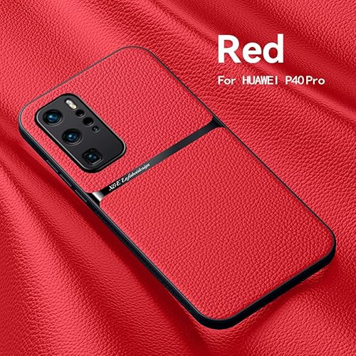 Miniatura 28 de Silklike Funda Para Huawei P40 Pro - Cubierta De Parachoques Placa De Metal Incorporada Para Huawei P40 Pro - Azul