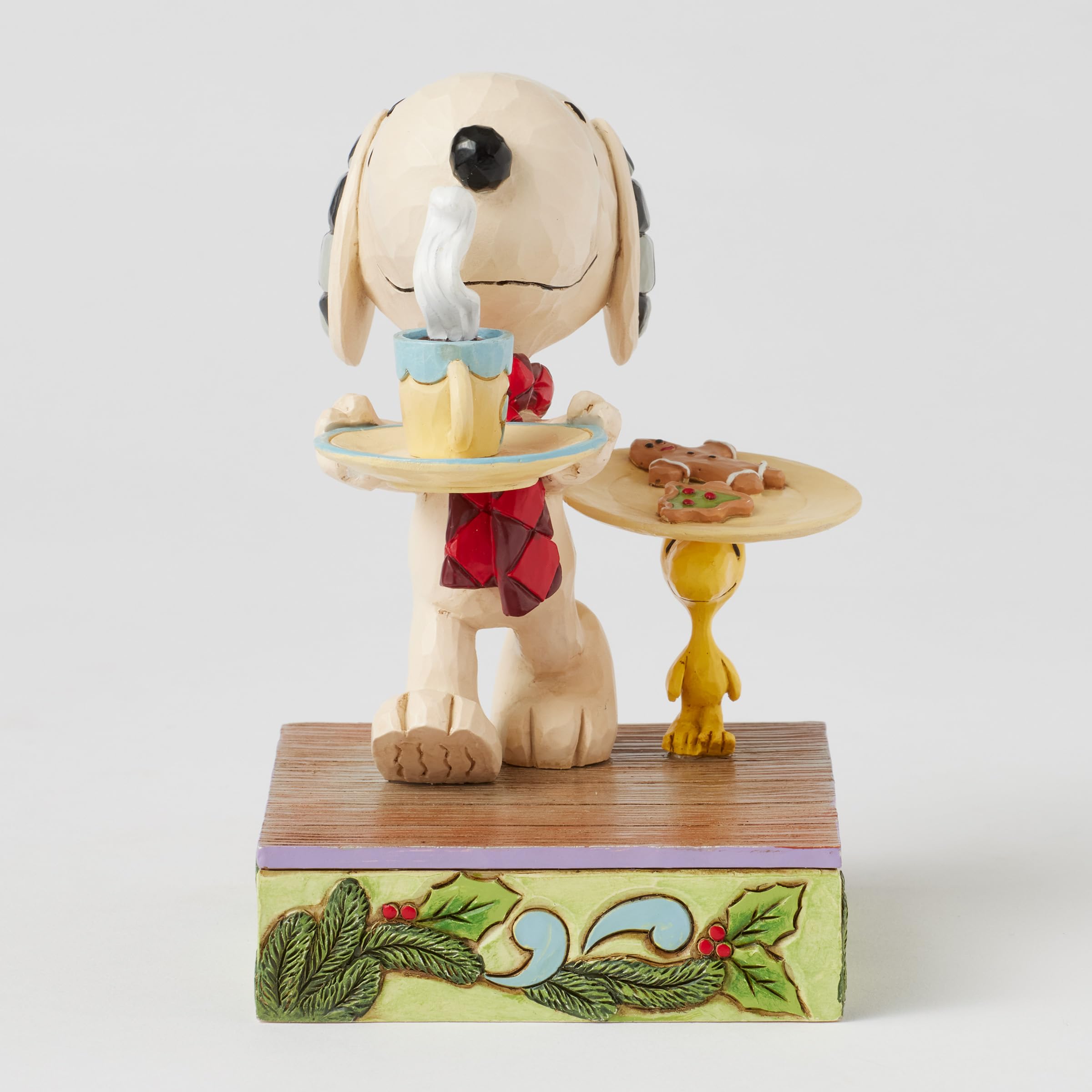 Enesco Peanuts by Jim Shore Figurine Snoopy et Woodstock avec Cookies pour Père Noël, 12,7 cm, Multicolore