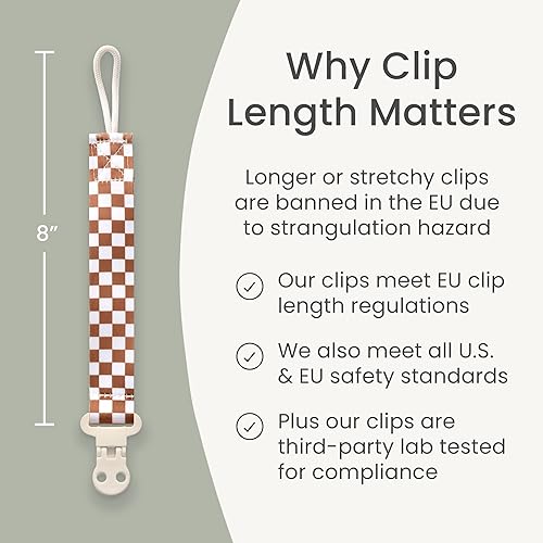 Miniatura 5 de Stadela Juego de 4 soportes para chupete de bebé, con clip para niña, ajuste universal