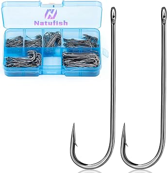 Natufish Aberdeen Fishing Hooks Set 150/300Pcs Light Wire Design Freshwater