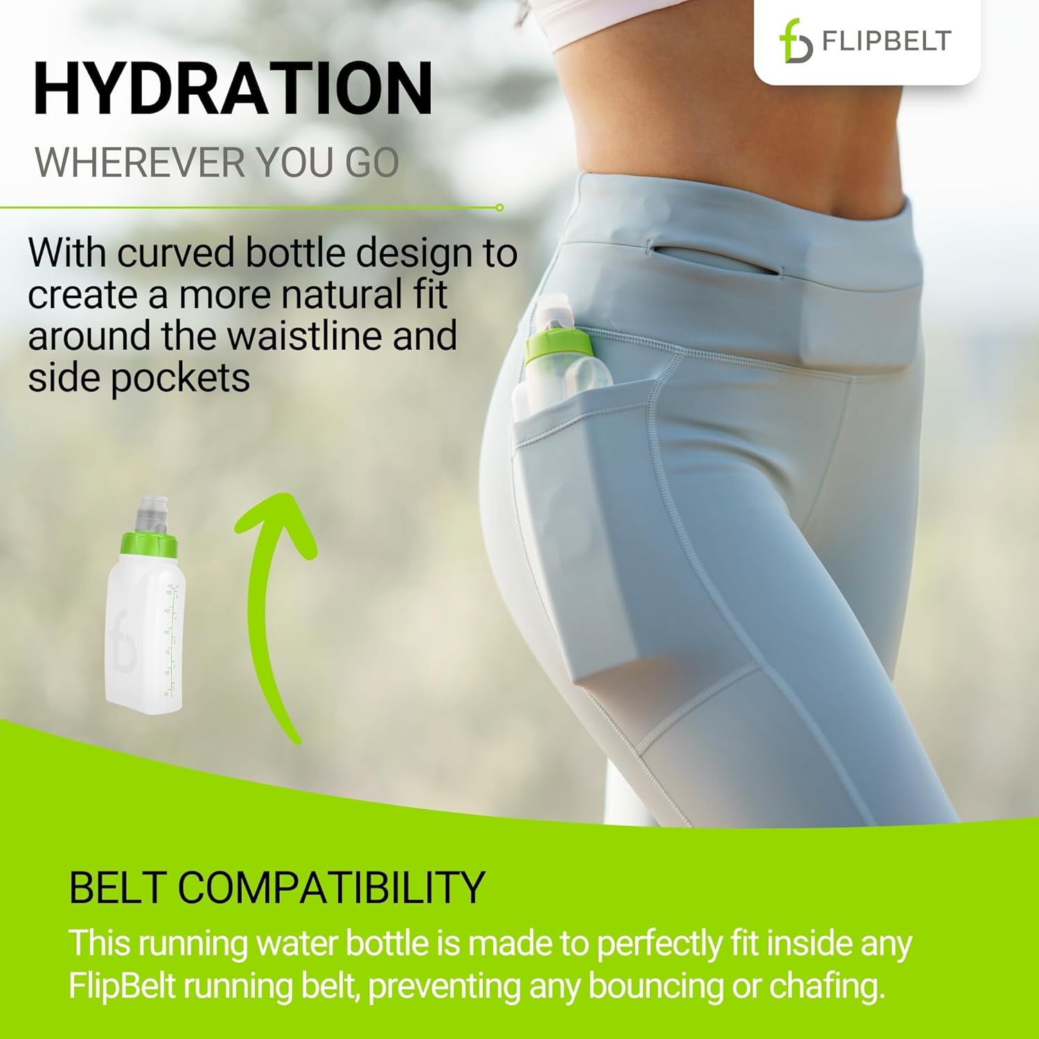 FlipBelt Portable Lightweight Running Water Bottle - Image 3
