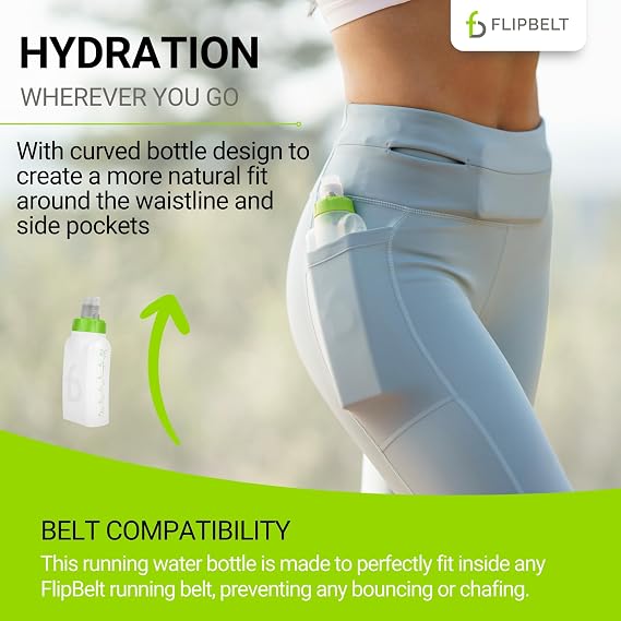 FlipBelt Portable Lightweight Running Water Bottle