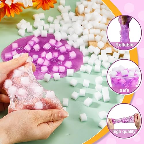 Miniatura 3 de 400 dijes de cubos de gelatina para niños y niñas, manualidades artísticas de bricolaje