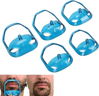 Goatee Template, Set of 5 Sizes Beard Shaping Tool, Beard Shaper Professional Mustache Shaping Tool Beard Template Goatee Outliner