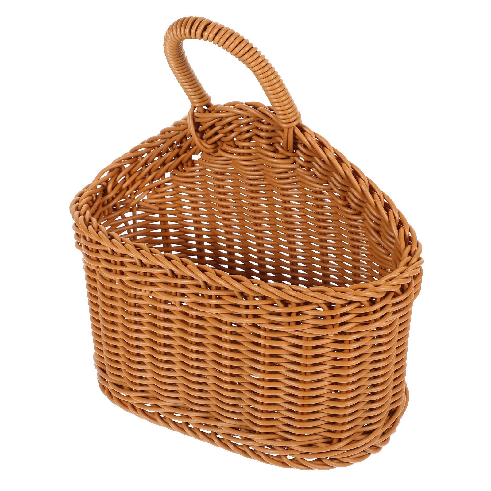 Cesta colgante de cocina estilo campestre para organizar encimeras y despensas familiares