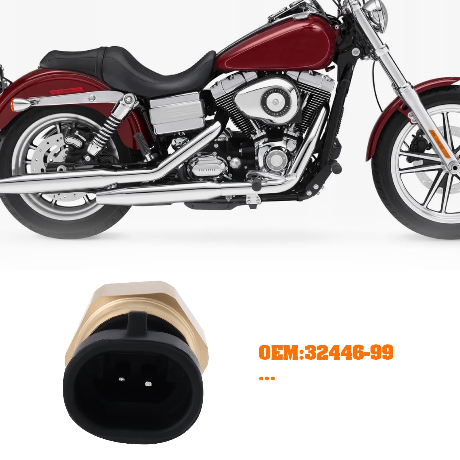 Ricambio sensore temperatura a 2 pin 32446-99 3244699 compatibile con Harley-Davidson Big Twin 1999-2017