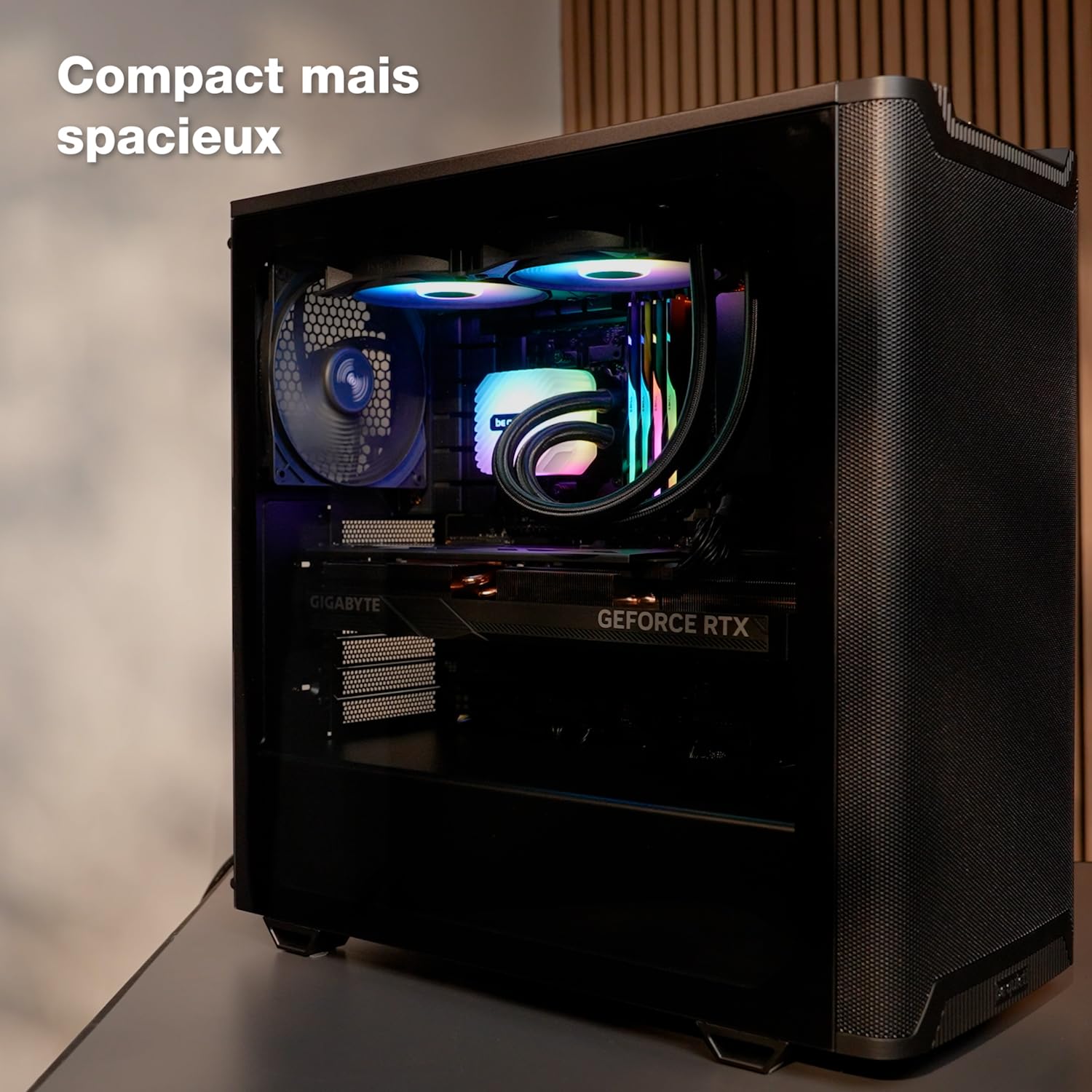 be quiet! Pure Base 501 Airflow Black boîtier PC, Panneaux Avant supérieur, 2 Ventilateurs Pure Wings 3 140 mm PWM préinstallés, Forte Pression d’air, Espace généreux, USB 3.2 Gen. 2 Type C