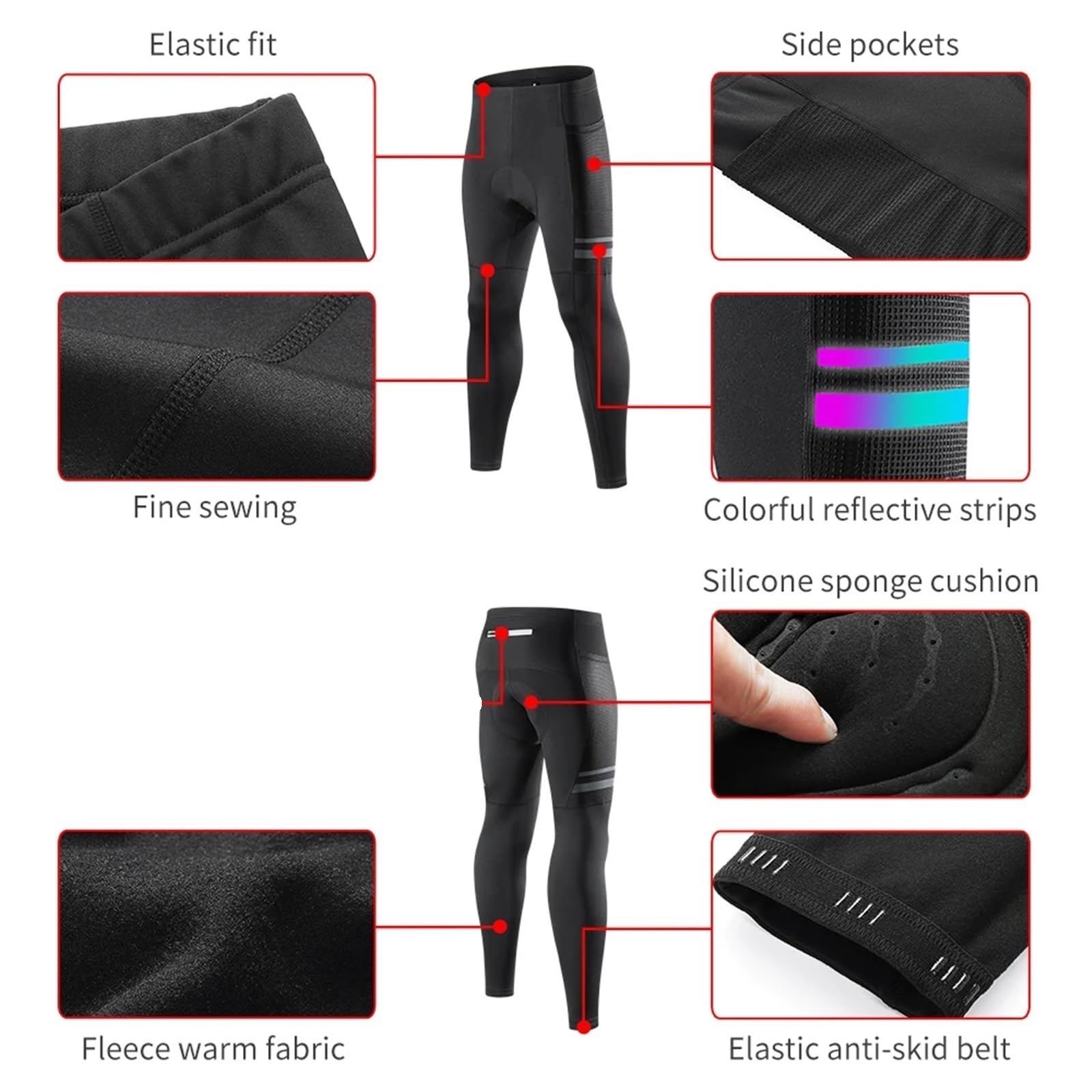 Pantalones De Ciclismo Invierno For Hombre, Mallas Térmicas Forro Polar, Bicicleta, Deportivas Cálidas For Montaña