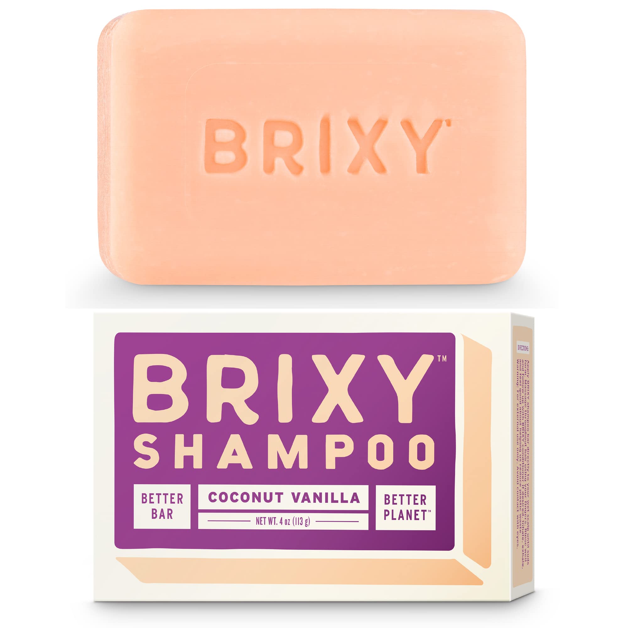 BRIXY Balance Shampoo Bar For Oily Hair | Algae Oil, Castor Oil, & Provitamin B5 | Ceramide & Niacinamide Support The Moisture Barrier | pH Balanced, Color Safe, Vegan, Made In USA[Amazon-developed Certification] Compact by Design