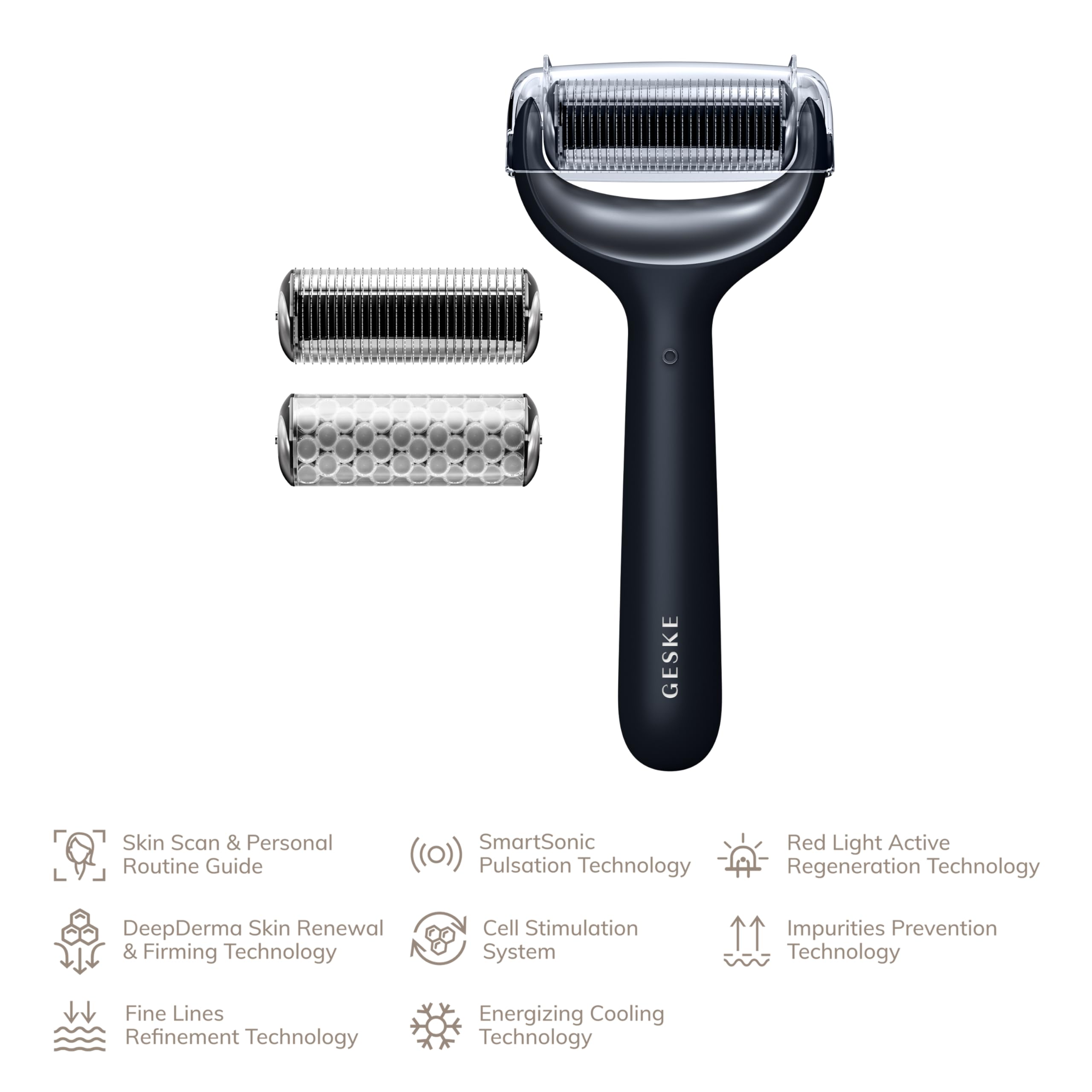 GESKE SmartAppGuided™ MicroNeedle Face & Body Roller, Black - Image 4