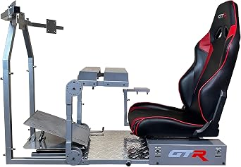 GTR Simulator GTA-Pro Racing Simulator Home Workstation Racing Cockpit with Speciale Racing Seat, Racing Rig Control Mounts for Driving and Flight Simulator
