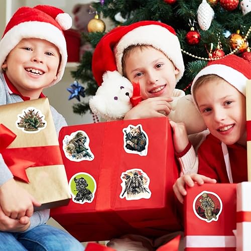 Miniatura 3 de Calcomanías tácticas (500 piezas), 10 hojas de calcomanías de dibujos animados de juegos gráficos, sellos autoadhesivos para niños, niñas, niños,