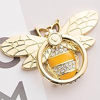 Vista 7 de Allengel Bee Phone Ring Holder Finger Kickstand with Crystal, Cute Phone Ring Grip Holder for iPhone or Smartphone Cases, Gold Purple