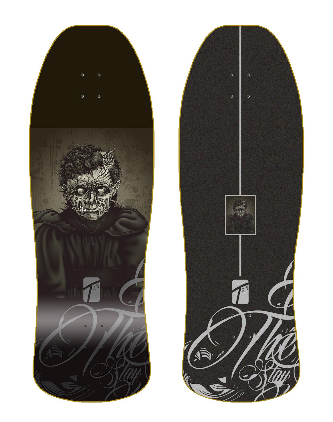 Txin Surfskate Deck Skateboard - Dead Family Rose Nuke 9,375 x 31,5