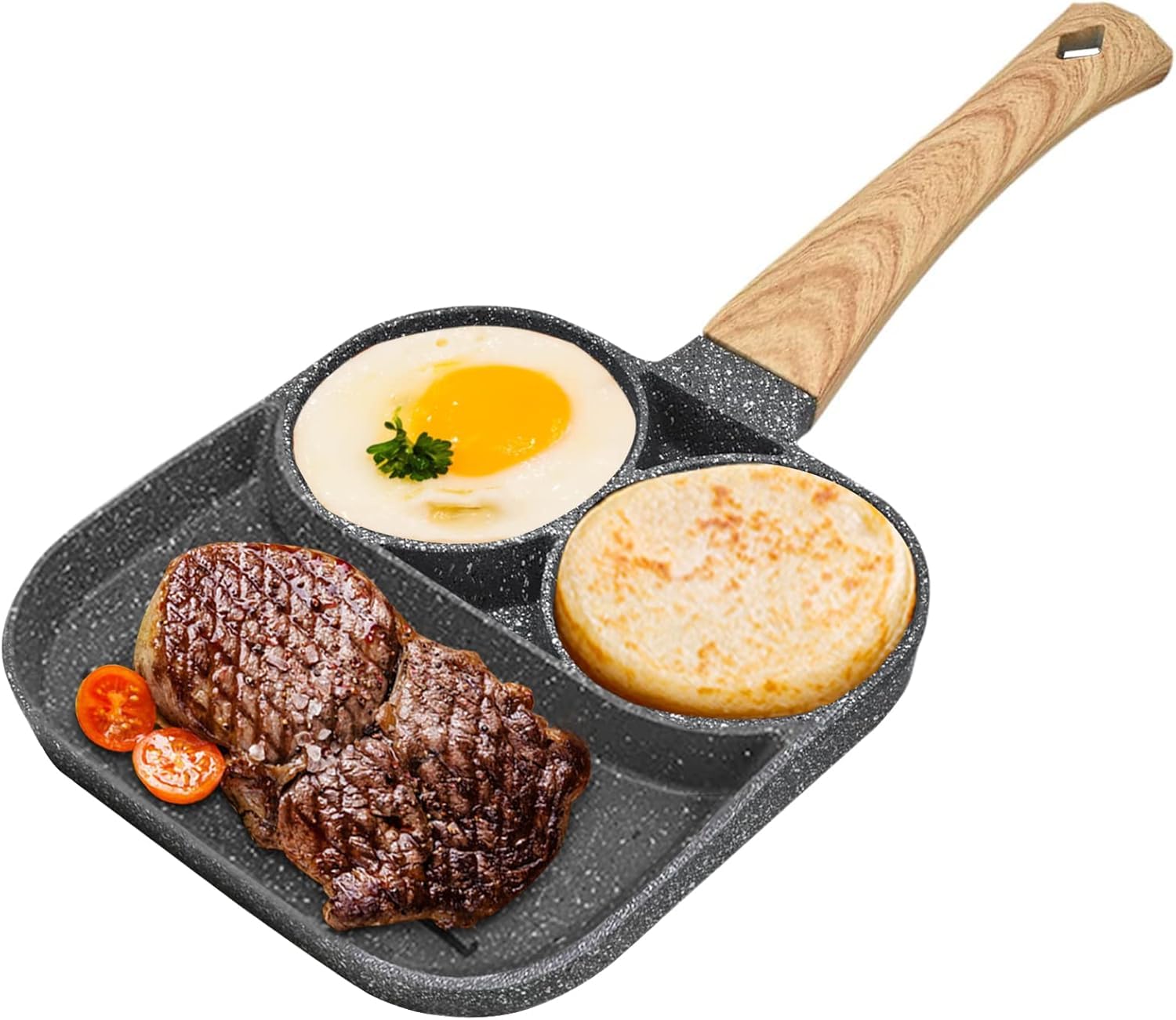 Egg Frying Pan,Non-Stick Egg Pan Pancake Pan Cake Pan Aluminium Breakfast Steak Fried Egg Burger Pan for Induction Hob Stove Gas