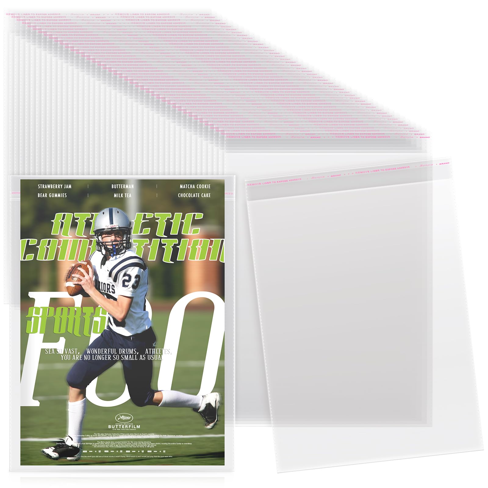 80 Pcs Magazine Protectors for Collectors Clear Plastic Sleeves 9.25 x 11.42 inch Magazine Size Bags Resealable Cellophane Bags Protective Display for Guides Magazines Documents and Photos