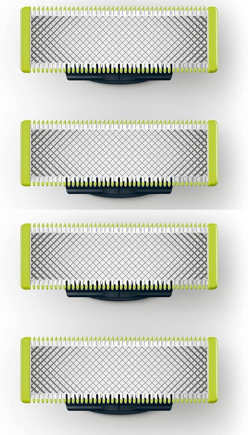 Cuchillas de repuesto T-Blade compatibles con las afeitadoras OneBlade | Alta precisión | Acero inoxidable | Larga duración - Pack de 4 unidades