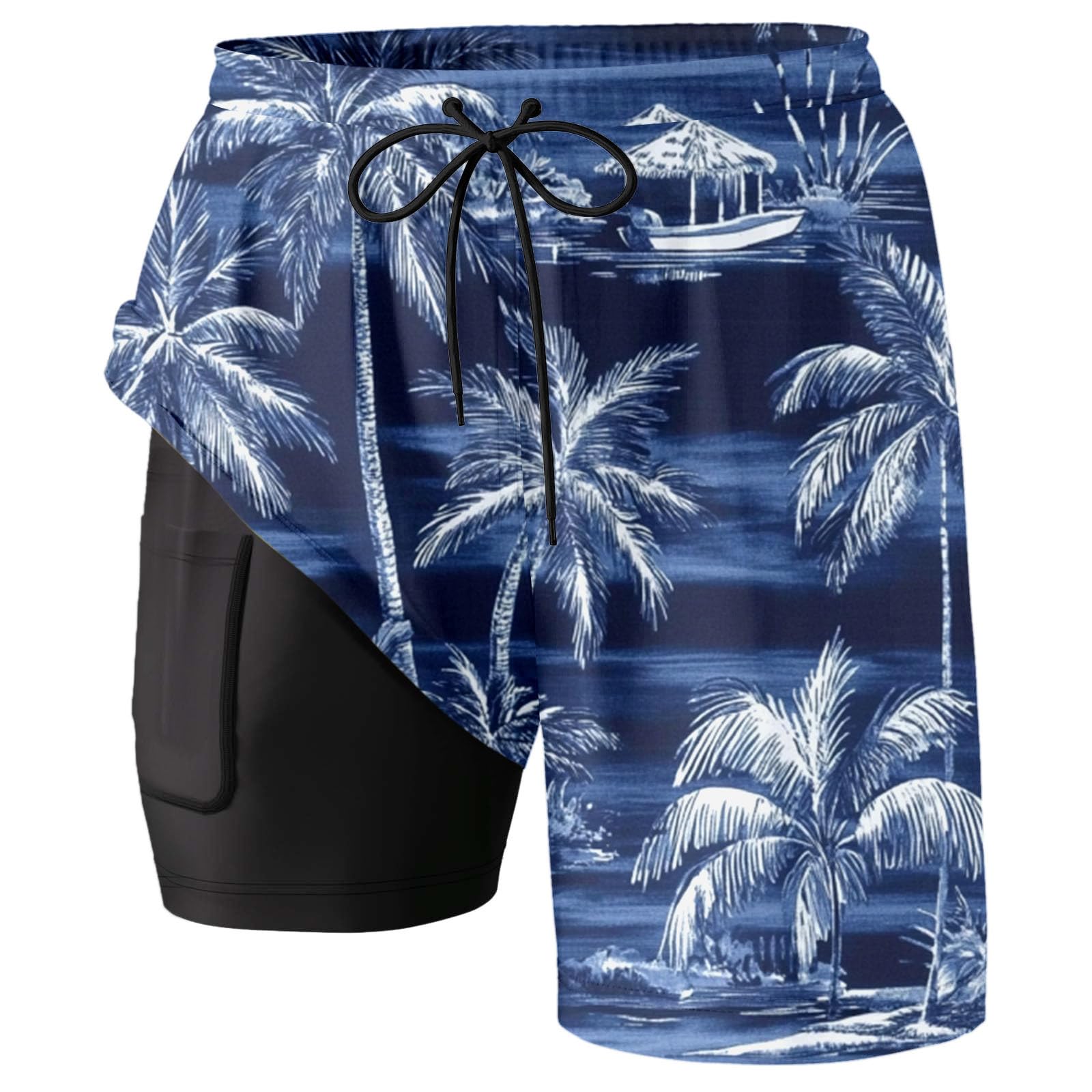 Générique Maillot Short de Bain Homme,Short Musulman, Piscine Surf Séchage Rapide Hawaïen Homme Boxer Soluble doublé pour