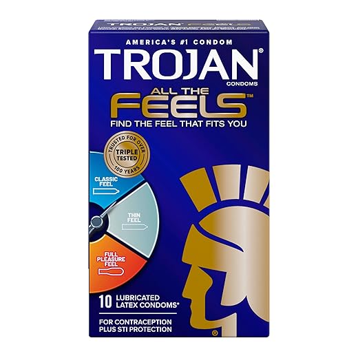 Trojan All The Feels Latex Condoms, 10CT