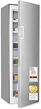 Exquisit Gefrierschrank | 204 l Nutzinhalt, Energieklasse E, 222 kWh/Jahr, 39 dB, 4-Sternefach, No Frost Gefrieren, Schnellgefrieren, digitale Temperaturanzeige | GS5271-NF-H-040E inoxlook