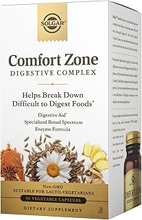 Solgar Comfort Zone Digestive Complex - 90 Vegetable Capsules - Enzymes to Support the Body’s Natural Digestive Process & Break Down Difficult-to-Digest Foods - Kosher - 90 Servings