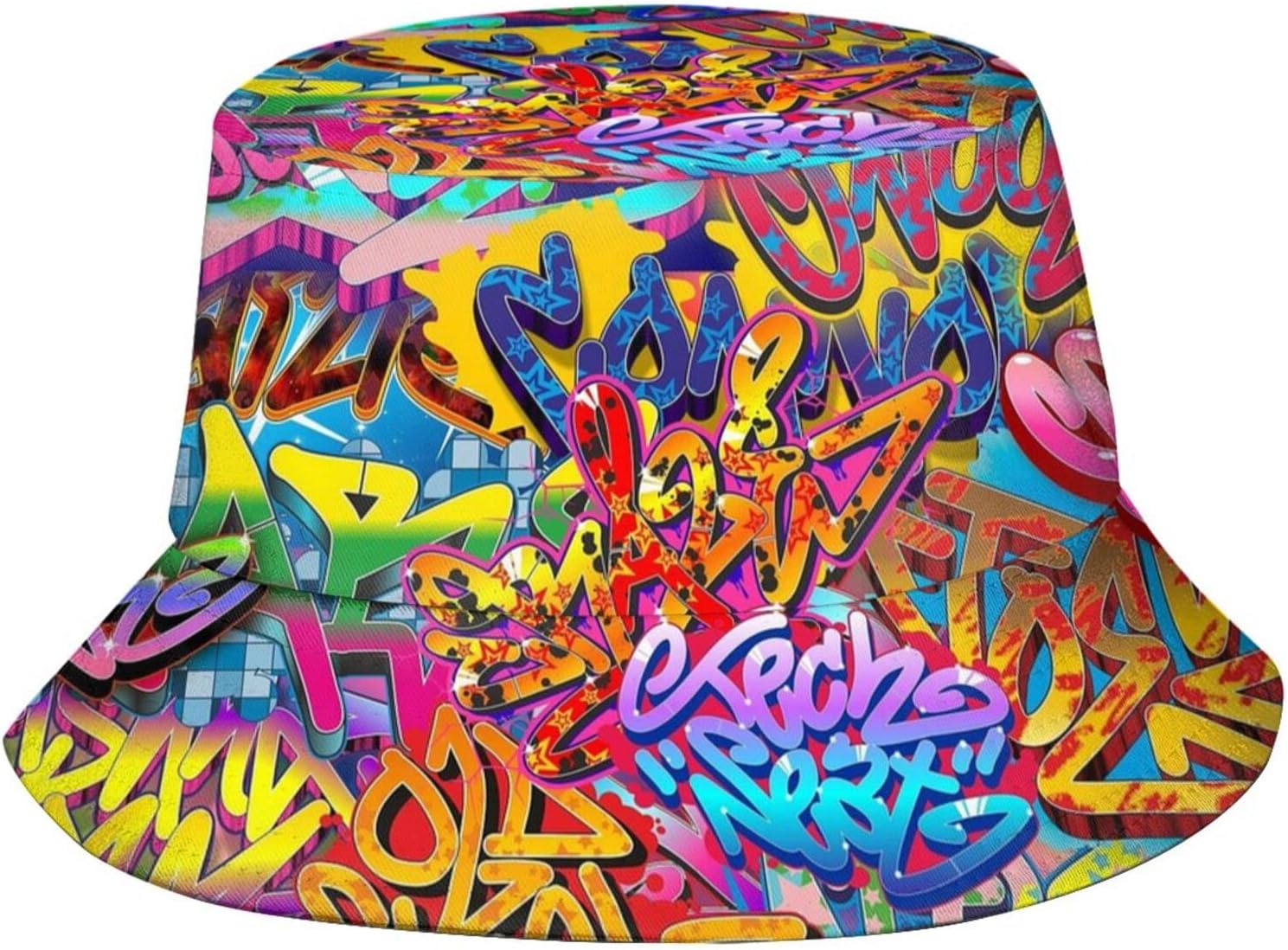 ASYGFashion Retro 80s 90s Icons Bucket Hats Summer Travel Beach Sun Hat Outdoor Cap Unisex, Vintage 90s Memphis_13, One Size