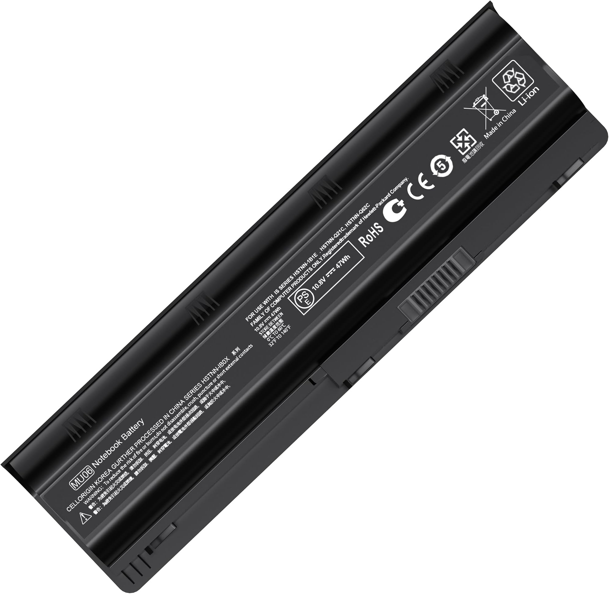 593553-001 593554-001 MU06 MU09 Laptop Battery Replacement for HP Pavilion G6 G7 G62 G72 G4/2000/DM4 DV3 DV5 DV6 DV7/Compaq Presario CQ32 CQ42 CQ43 CQ56 CQ57 CQ62 CQ72 435 436[10.8V 5200mAh]