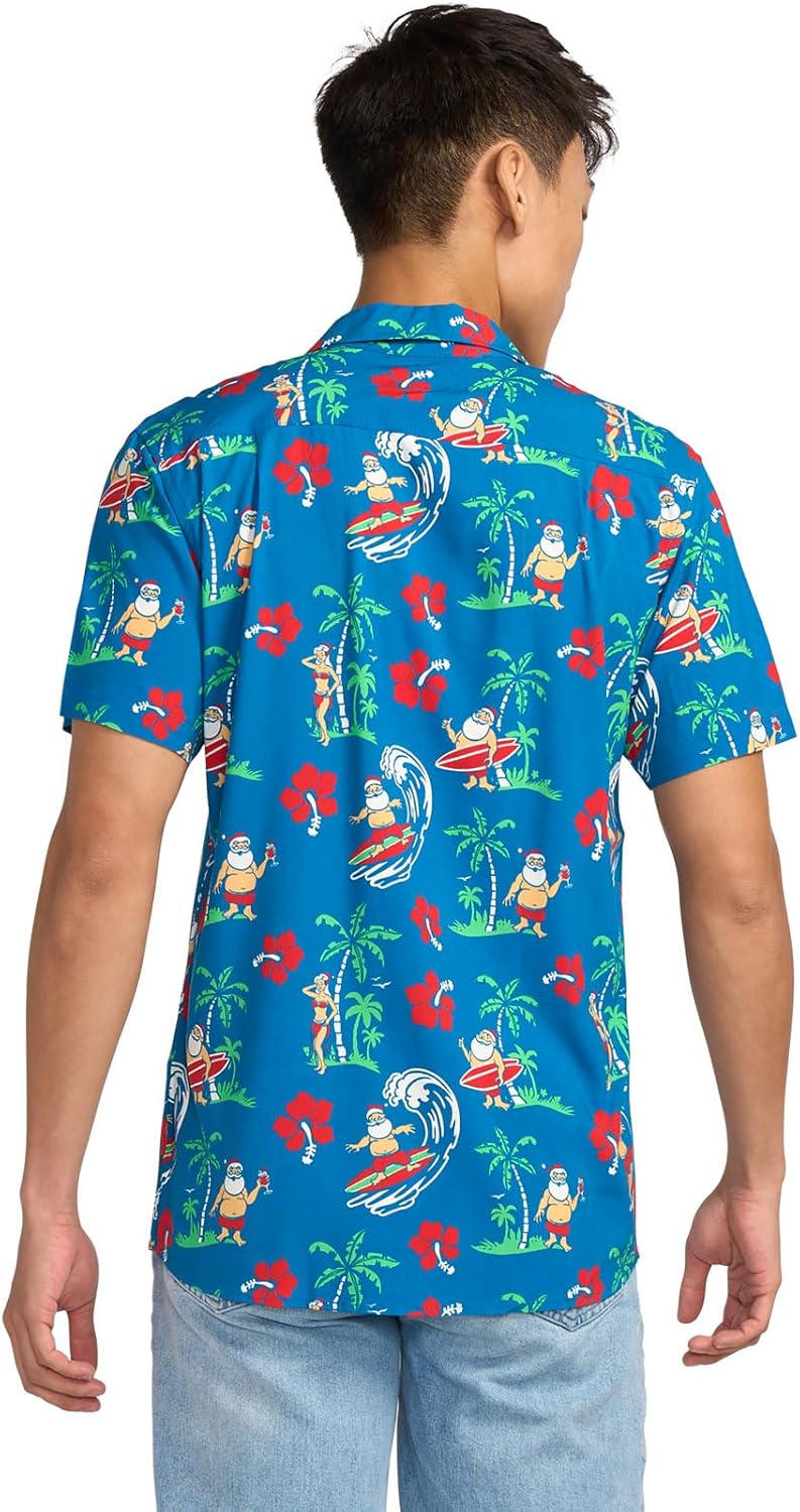Tipsy Elves Men's Short Sleeve Holiday Button Down Shirts - Funny Christmas & Hanukkah Hawaiian Shirts for Men - Image 4