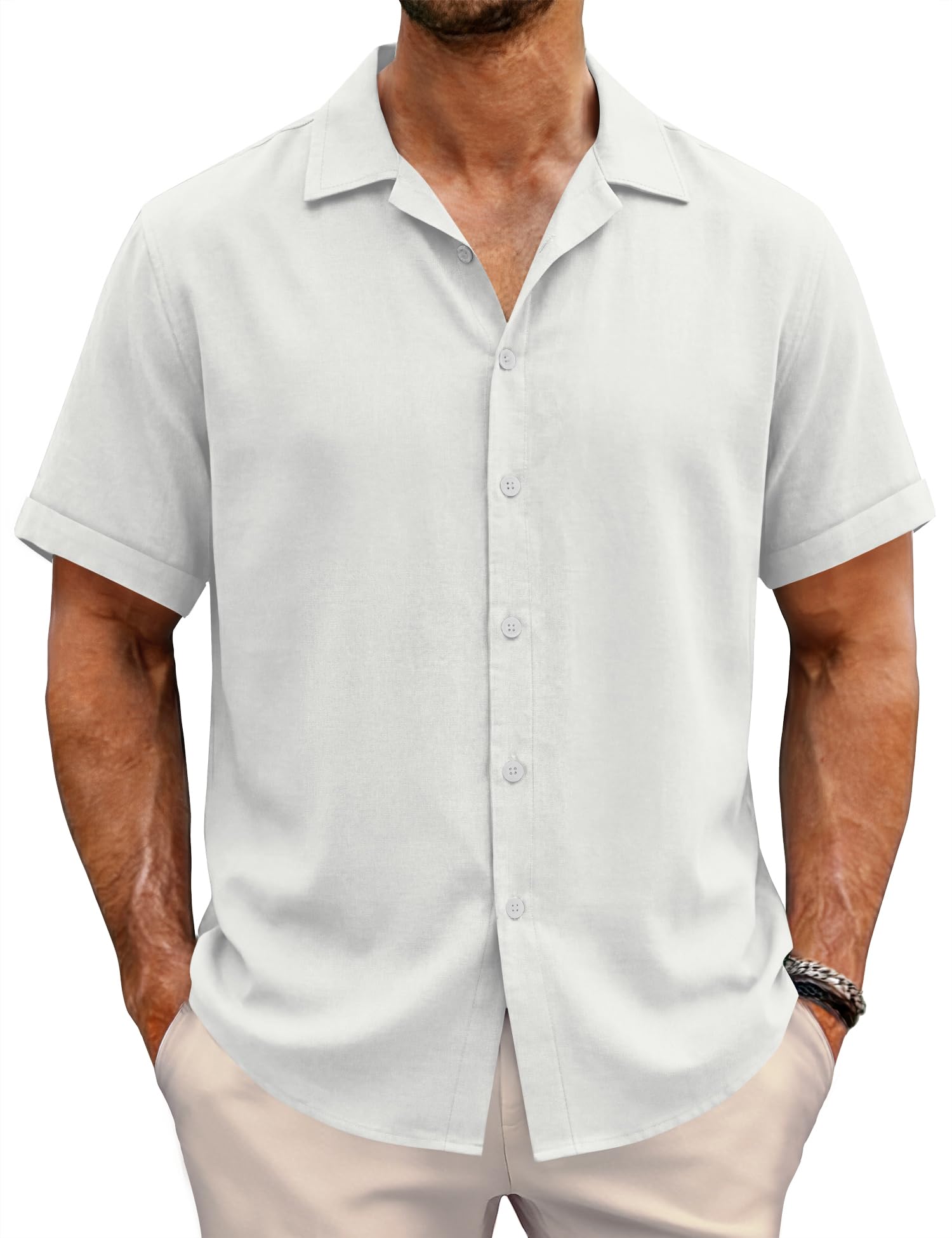 EFFAN Herren Hawaii Hemd Kurzarm Knopfleiste Tropisches Blumenmuster Reguläre Passform Leicht Sommer Strand Urlaub Hemd