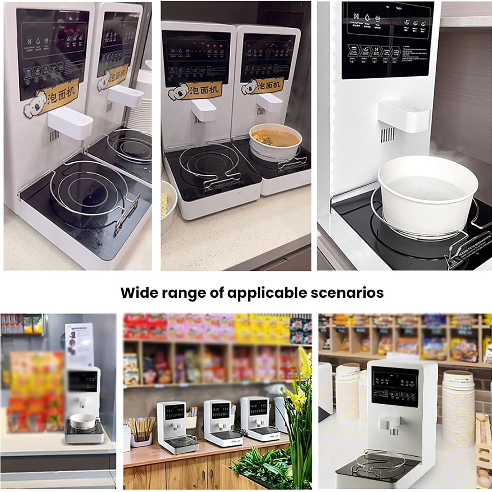 Cuocipasta Automatico per Pasta, Cuocipasta Self-Service da 2200 W con 300 Ciotole, Controllo di Precisione della Temperatura E Volume Automatico dell'Acqua, per Ristoranti Self-Service, Mense