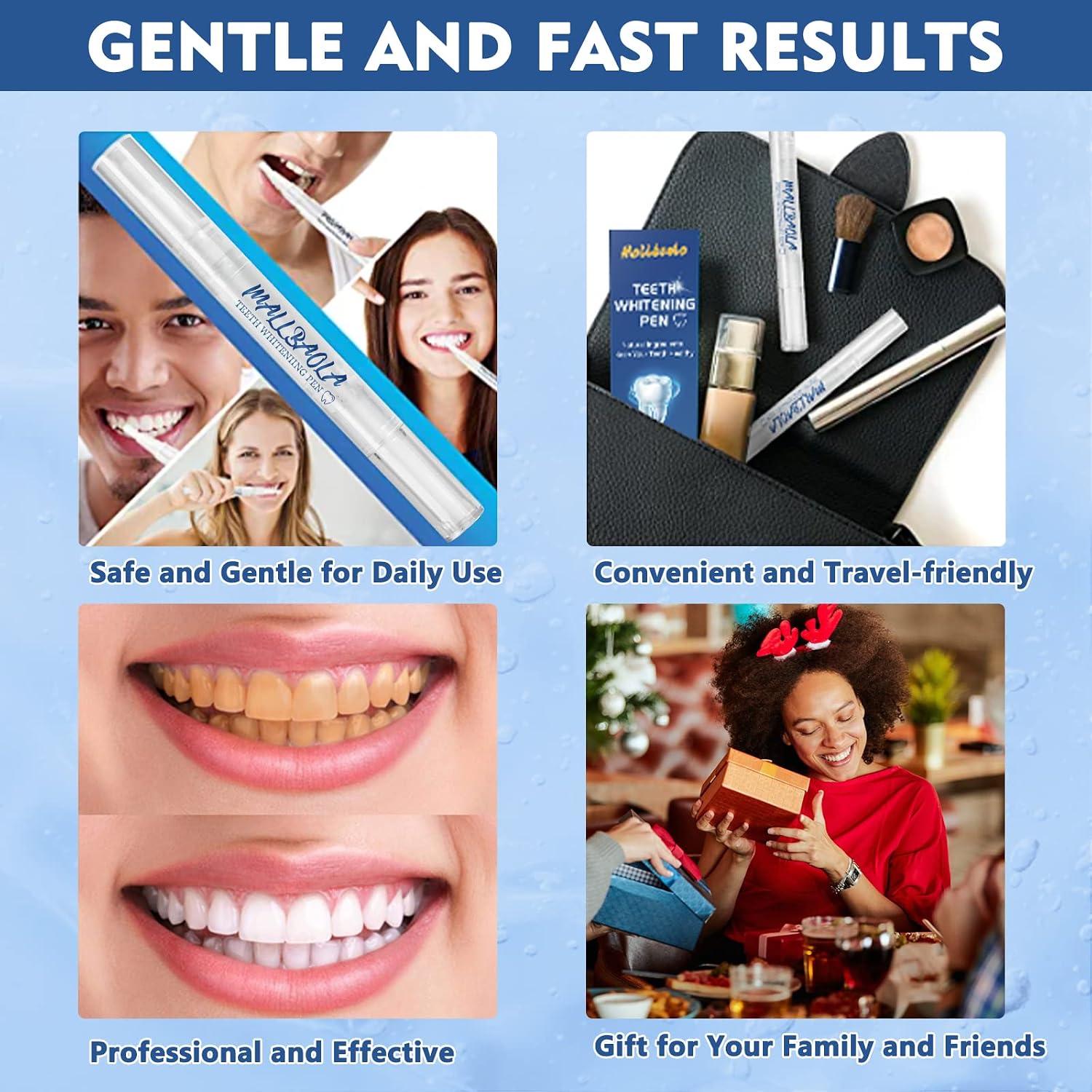 Teeth Whitening Pen Kit(2 Pens), Teeth Whitening Gel for Whiten Teeth