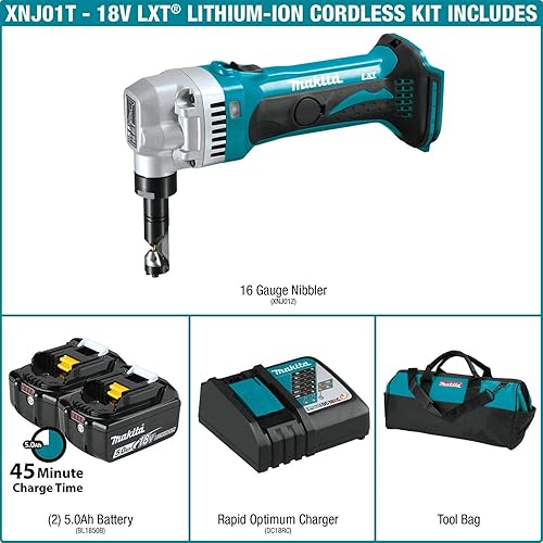 Miniatura 2 de Makita XNJ01T 18V LXT Kit de Nibbler inalámbrico de iones de litio calibre 16 50Ah