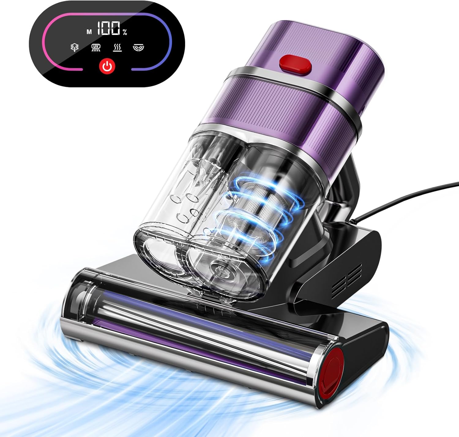 Mattress Vacuum Cleaner, 15KPa Bed Vacuum Cleaner with UV & Ultrasonic, High Heating Tech, Smart Dust Sensor, Handheld Vacuum Cleaner for Mattress, Pet Hair, Dust