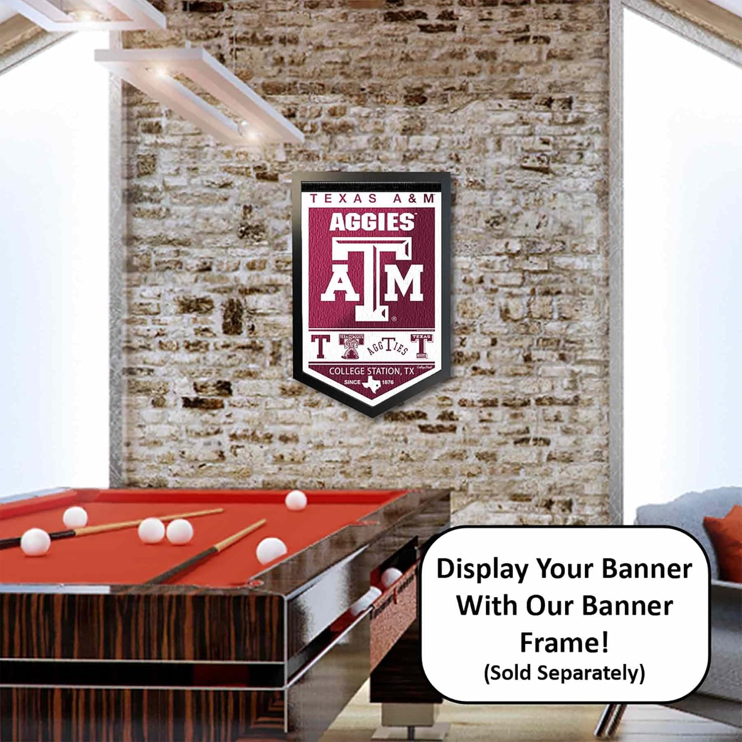College Flags & Banners Co. Texas A&M Aggies Heritage History Banner Pennant - Image 5