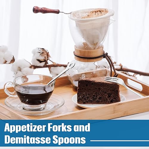 Miniatura 3 de Honeydak Juego de cubiertos de 6 piezas de cubiertos de acero inoxidable, juego de utensilios de herramientas, tenedor, cuchillo y cuchara, caja de