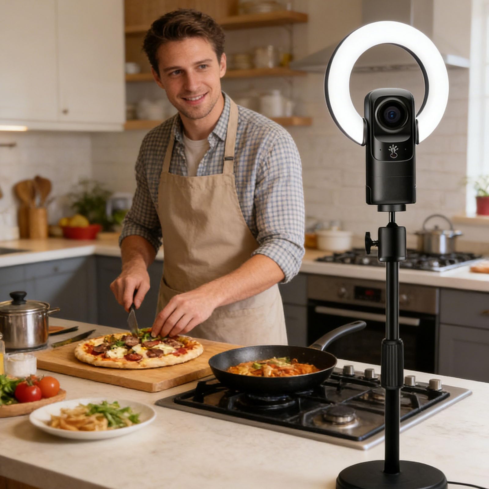 30FPS Smooth Streaming Webcam Autofocusing con microfono integrato e telecomando per monitor desktop Montaggio Microfono Webcam