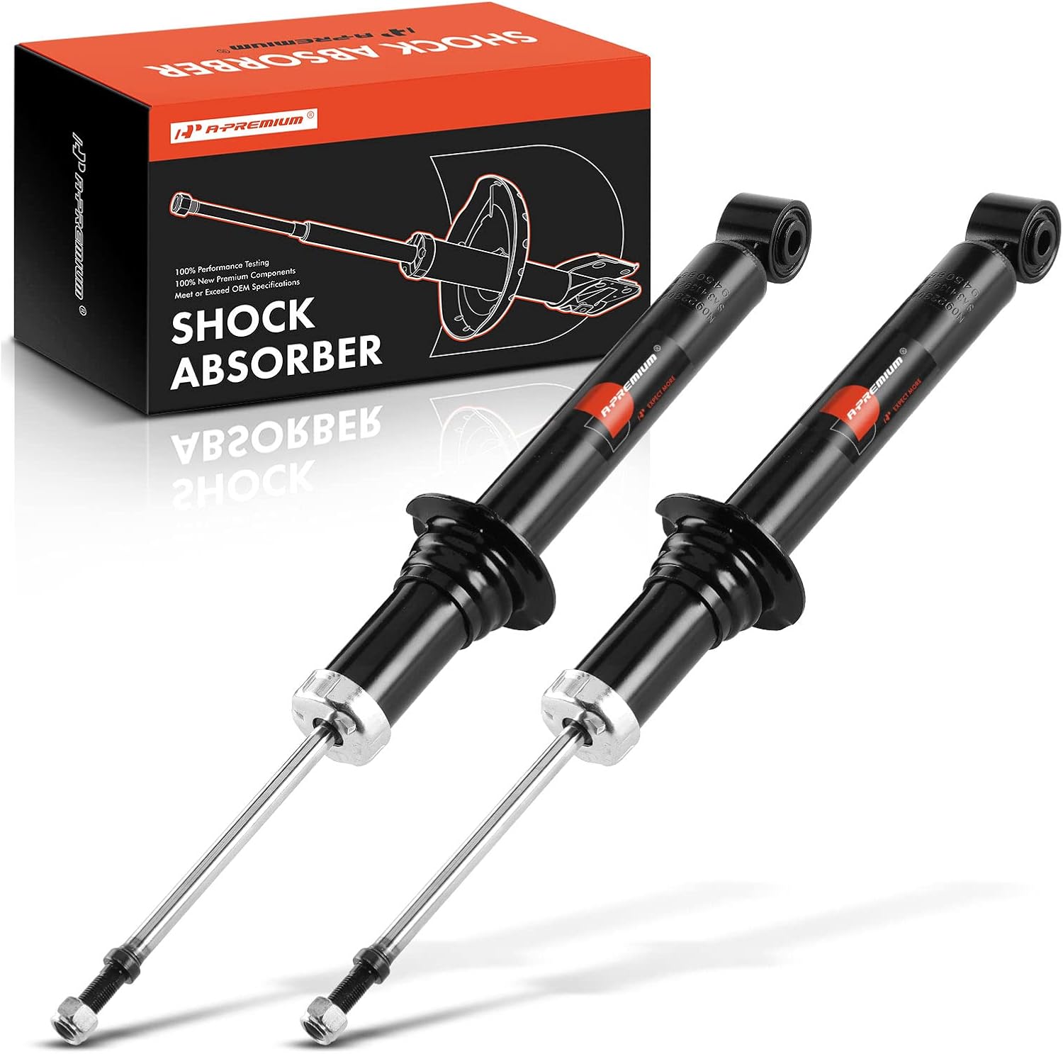 A-Premium Rear Struts Compatible with Lexus LS430 2001-2006, w/o Adjustable Susp - 2x Replacement Suspension Bare Strut Shock without Coil Spring