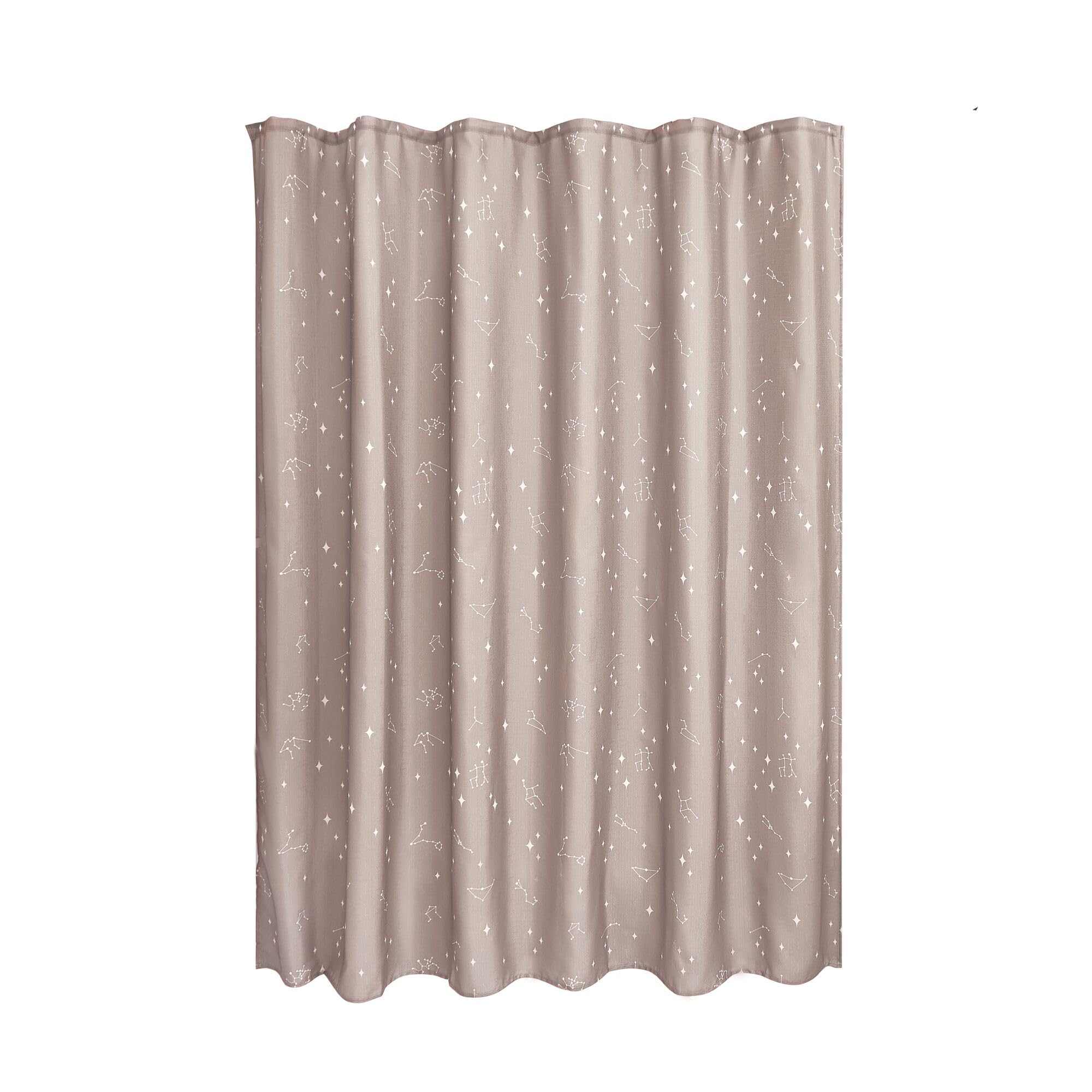 Rideau de douche polyester anti éclaboussures taupe pour baignoire 182,9x182,9 cm